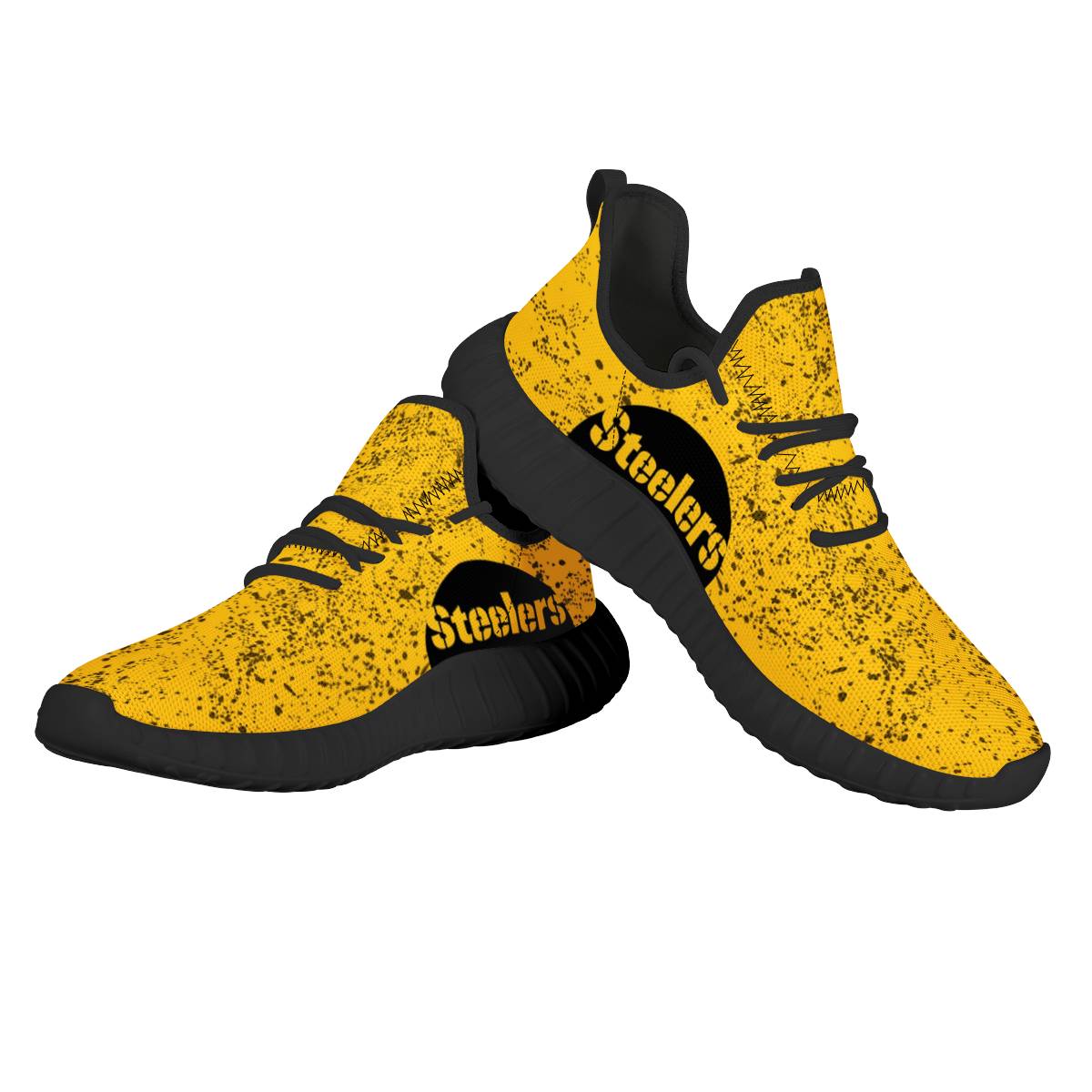 Women's Pittsburgh Steelers Mesh Knit Sneakers/Shoes 001